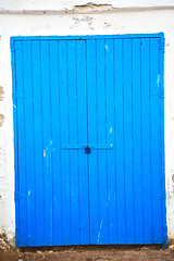 Image showing in africa morocco  old harbor wood     blue sky