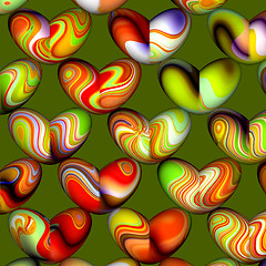 Image showing Abstract  hearts 3d background