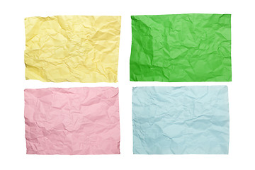 Image showing Colorful crumpled paper