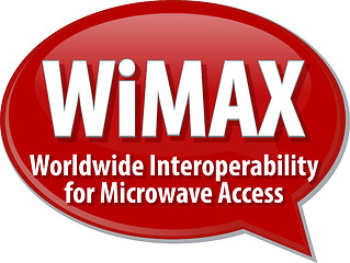 Image showing WiMAX acronym definition speech bubble illustration