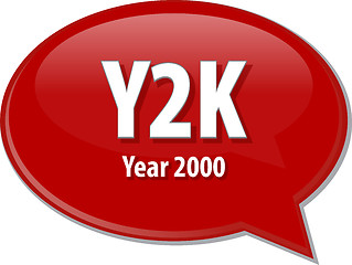 Image showing Y2K acronym definition speech bubble illustration