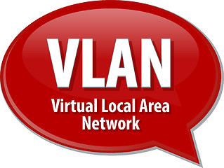 Image showing VLAN acronym definition speech bubble illustration
