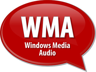 Image showing WMA acronym definition speech bubble illustration