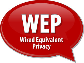 Image showing WEP acronym definition speech bubble illustration