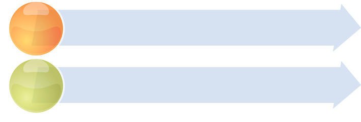 Image showing Two blank business diagram arrow list illustration