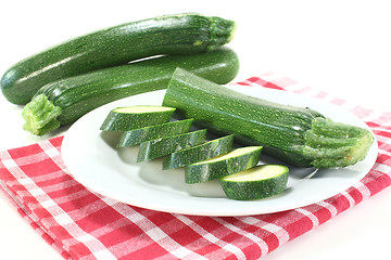 Image showing fresh zucchini on a napkin