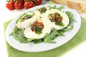 Image showing fresh stuffed mozzarella