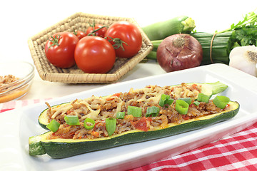 Image showing stuffed courgette