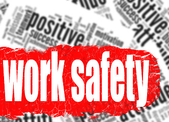 Image showing Word cloud work safety