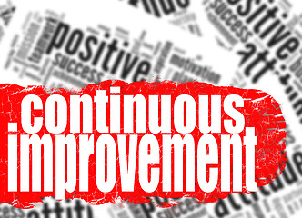 Image showing  Continuous improvement word cloud