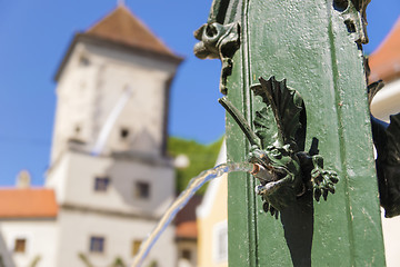 Image showing Fountain at Sandauer gate Landsberg