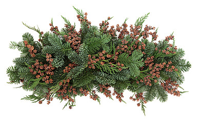 Image showing Winter Greenery Display