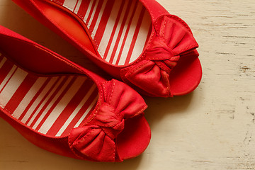 Image showing Red Bow Wedges