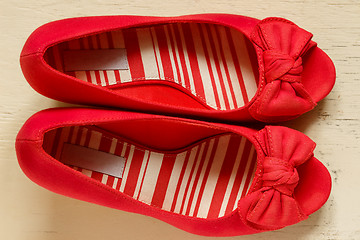 Image showing Red Bow Wedges