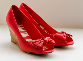 Image showing Red Bow Wedges