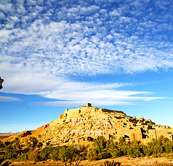 Image showing africa in morocco the old contruction and the historical village