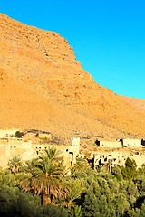 Image showing construction  in    valley  morocco    africa 