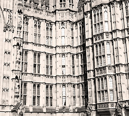 Image showing old in london  historical    parliament glass  window    structu