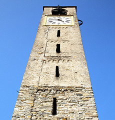 Image showing cadrezzate  old abstract in  italy   the   wall  and church  