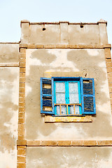 Image showing blue window in morocco africa old construction and  