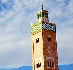 Image showing  muslim   in   mosque  the history  symbol morocco  africa  mina