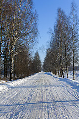 Image showing the winter road  