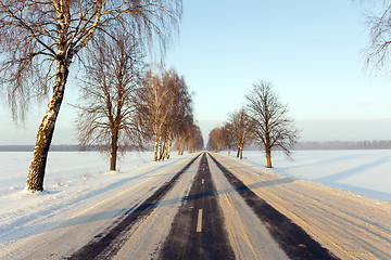 Image showing the winter road  