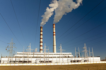Image showing power plant close up. Belarus