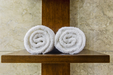 Image showing White Hotel Towels