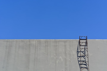 Image showing Steel Ladder on Wall