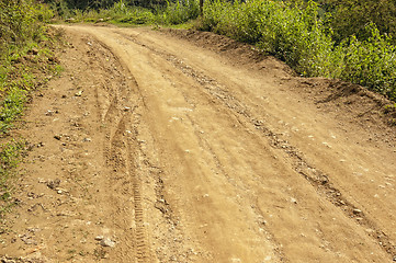 Image showing Uphill Dirt Road