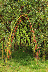 Image showing willow door to small children house