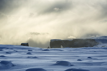 Image showing Peninsula Dyrholaey in south Iceland in morning light