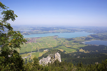 Image showing Bavarian lake Forggensee from above