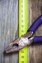 Image showing Old rusty pliers