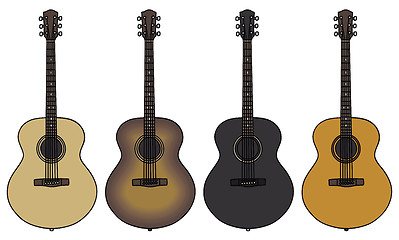 Image showing Acoustic guitars