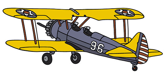 Image showing Old american biplane