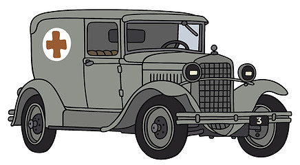 Image showing Vintage military ambulance