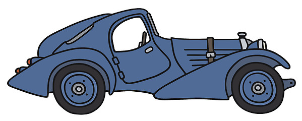 Image showing Vintage blue coupe