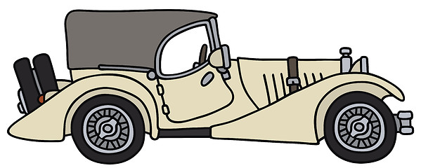 Image showing Vintage cream cabriolet
