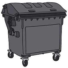 Image showing Dark garbage container