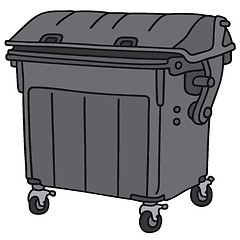 Image showing Dark garbage container