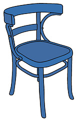 Image showing Old blue chair