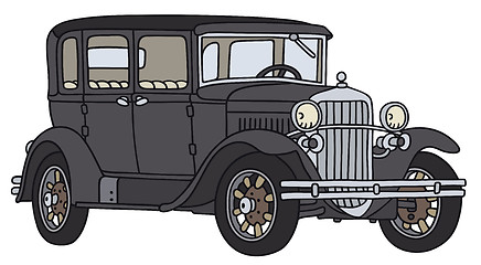 Image showing Vintage black car
