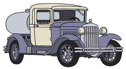 Image showing Vintage dairy tank truck