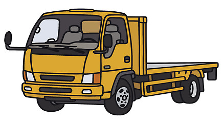 Image showing Yellow small lorry