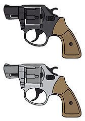 Image showing Classic short revolvers