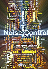 Image showing Noise control background concept glowing