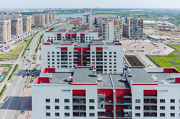Image showing European residential district in Tyumen. Russia