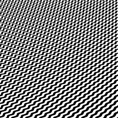 Image showing Black and white abstract striped background. Optical Art. 